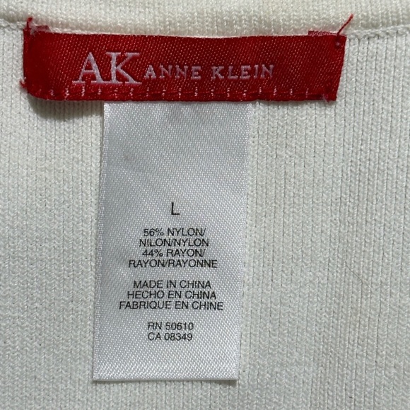 ANNE KLEIN Ribbed Knit Sleeveless Top Set 1 Black & 1 White Women’s SZ L NWT - Picture 2 of 9